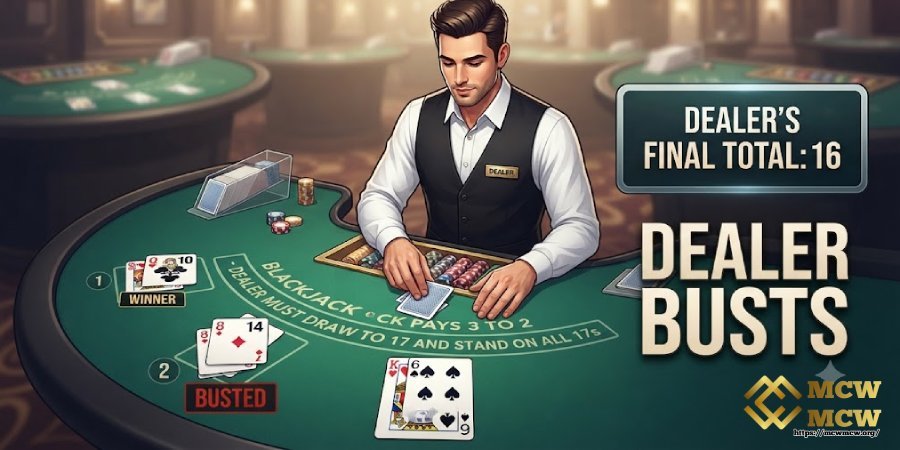 Dealer Reveals Cards and Announces the Final Result
