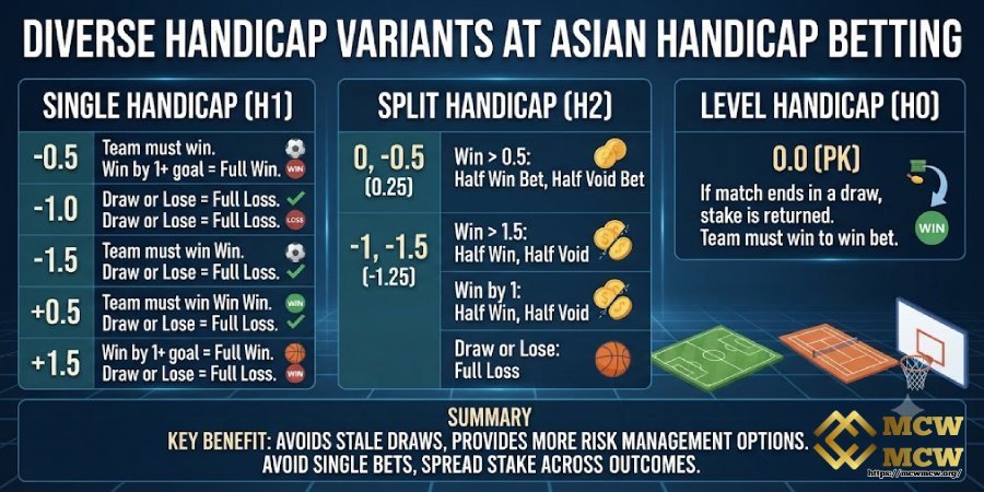 Diverse Handicap Variants