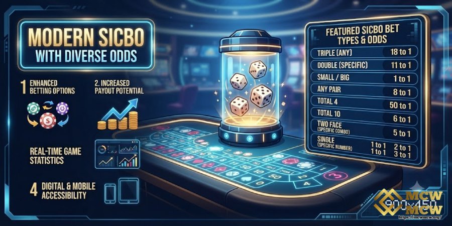 Modern Sicbo with Diverse Odds